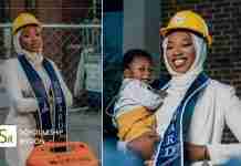 Brilliant African Lady graduates as a Civil Engineer from US university while nursing her son, celebrates achievement Khadijah Ceesay of Howard University Washington US