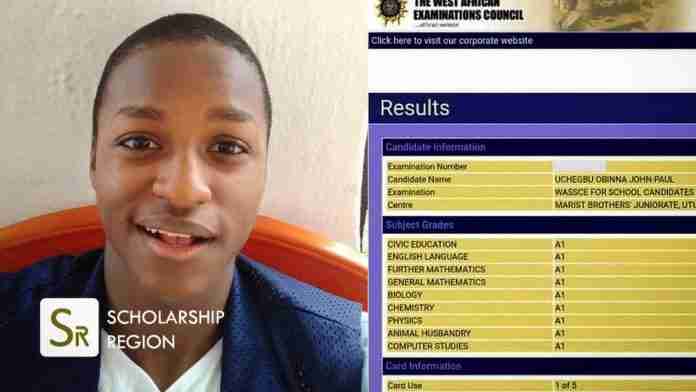 Uchegbu Obinna John Paul scores 9As