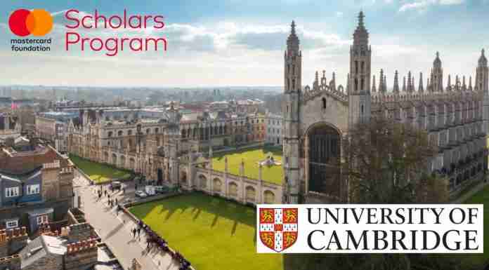 2027 University of Cambridge Mastercard Scholarship in UK | How to Apply University of Cambridge Mastercard Scholarship