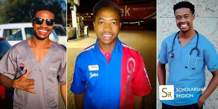 Ntando Makhubela who worked as a petrol attendant to sponsor his education wins scholarship, graduates as a Medical Doctor