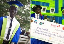 27-year-old Nigerian man who survived terrorist attacks bags Chemical Engineering degree, wins ₦5million as overall best student 27-year-old Ishaku Amos who survived terrorist attacks bags Chemical Engineering degree, wins ₦5million as overall best student