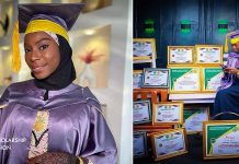 Despite being married and with 1 child, 24-year-old Lady graduates as Medical Doctor, wins 23 awards as best student and ₦400,000 prize Despite being married and with 1 child, 24-year-old Sumayyah Abdallah graduates as Medical Doctor, wins 23 awards as best student and ₦400,000 prize