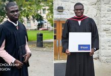 Young man bags 3 masters degrees with distinctions at the same time, here is how he did it Olajugba John Oluwapelumi bags 3 masters degree with distintions at the same time, celebrates achievements