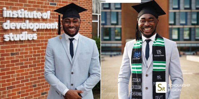 Joshua Okoduwa defies odds to earn masters degree in poverty at UK university, set to empower poor people