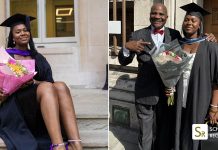 Brilliant Nigerian Lady bags masters degree in Law at UK university, makes father proud Praise Olawanle bags masters degree in Law at UK university, makes father proud