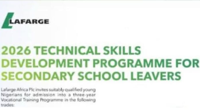 Lafarge Technical Skills Development Programme for Seondary School Leavers