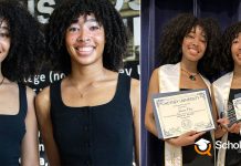 These twin sisters graduate top of their class together at US university Tia and Jamine Criss graduate top of their class together at US university